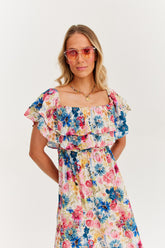 Light Garden off-the-shoulder dress